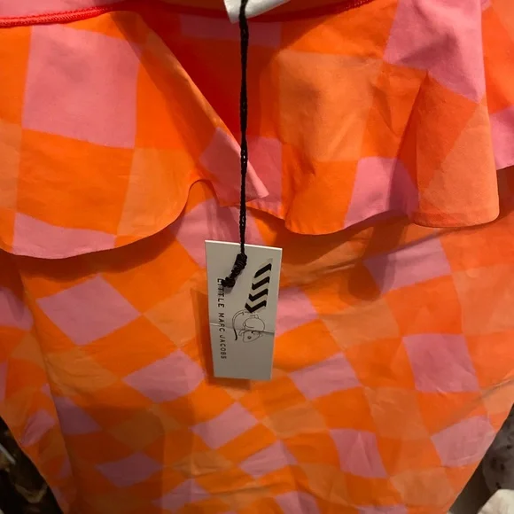 Little Marc Jacobs Girls Pink and Orange Dress Bold Bright 12 NWT - Picture 7 of 11